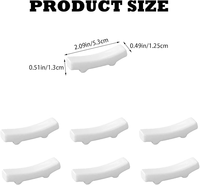 12 Pcs Ceramic Chopsticks Holder, White Chopstick Rest Chopsticks Stands for Home, Hotel, Resta
