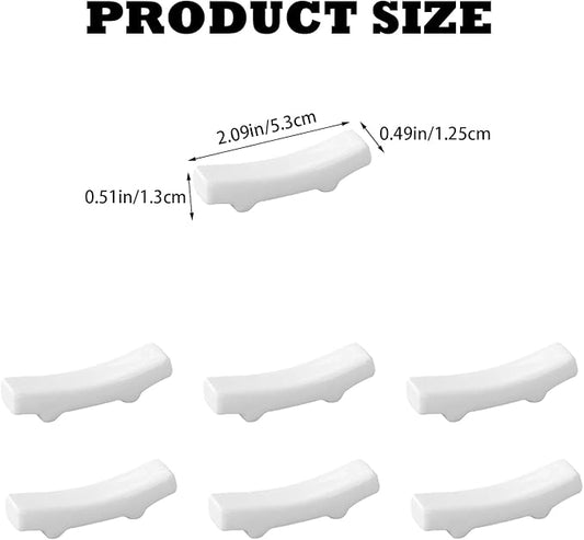 12 Pcs Ceramic Chopsticks Holder, White Chopstick Rest Chopsticks Stands for Home, Hotel, Resta