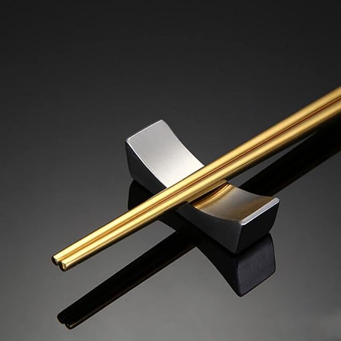 8 Pieces 304 Stainless Steel Chopstick Holders Chopstick Rest (Silver)