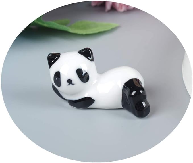 6PCS Cute Ceramic Panda Chopsticks Rest Rack Stand Holder for Chopsticks, Ceramic Ware Chopsticks Stand Rest Rack，Gift for Boys Girls Kids