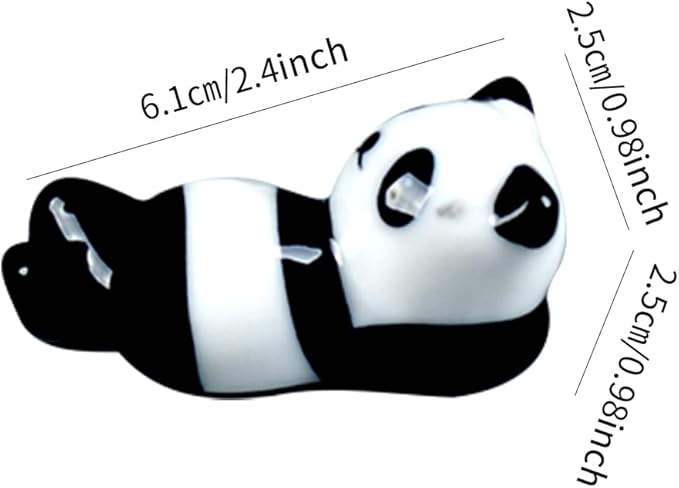 6PCS Cute Ceramic Panda Chopsticks Rest Rack Stand Holder for Chopsticks, Ceramic Ware Chopsticks Stand Rest Rack，Gift for Boys Girls Kids
