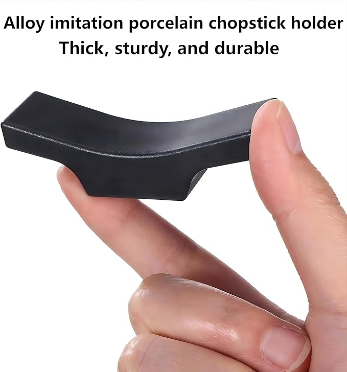 8pcs Ceramic Tableware Chopstick Holder, Knife Holder, Spoon and Fork Holder (black)