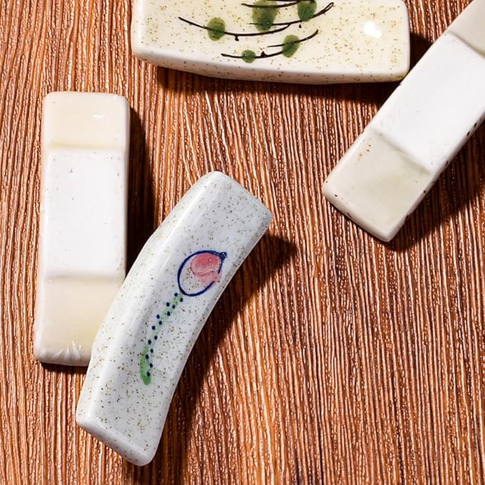 Chopstick Holder Set of 4 Pcs Ceramic Chopstick Stand Rest Tableware Kitchen Tools